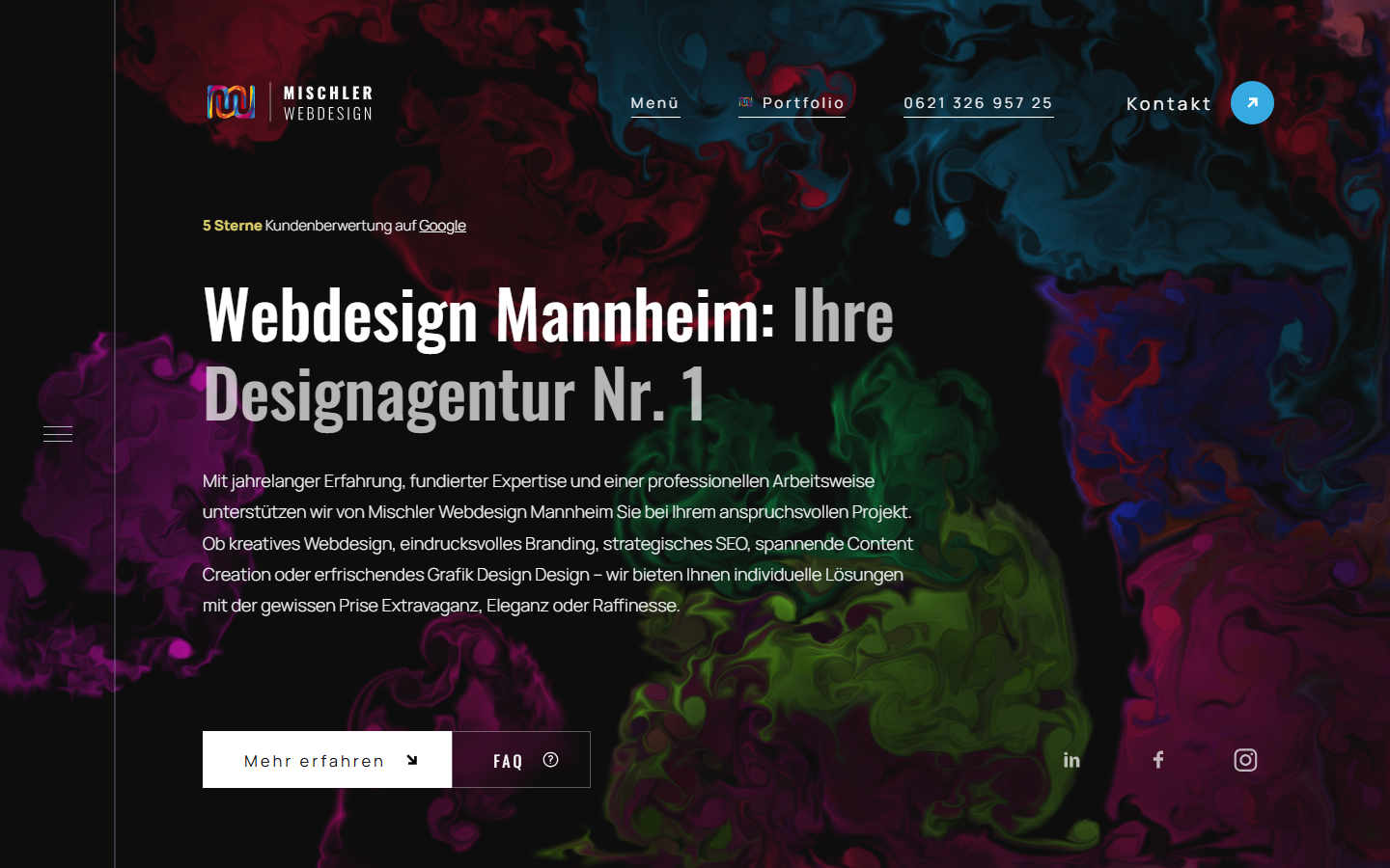 Startseite von Mischler Webdesign Marvin Mischler, SEO-Agentur in Baden-Württemberg