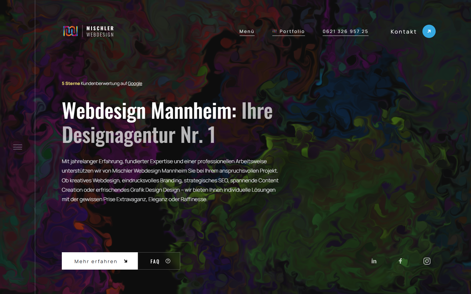 Startseite von Mischler Webdesign Marvin Mischler, SEO-Agentur in Mannheim