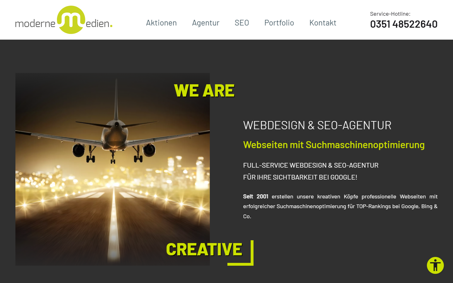 Startseite von Moderne Medien, SEO-Agentur in Bautzen