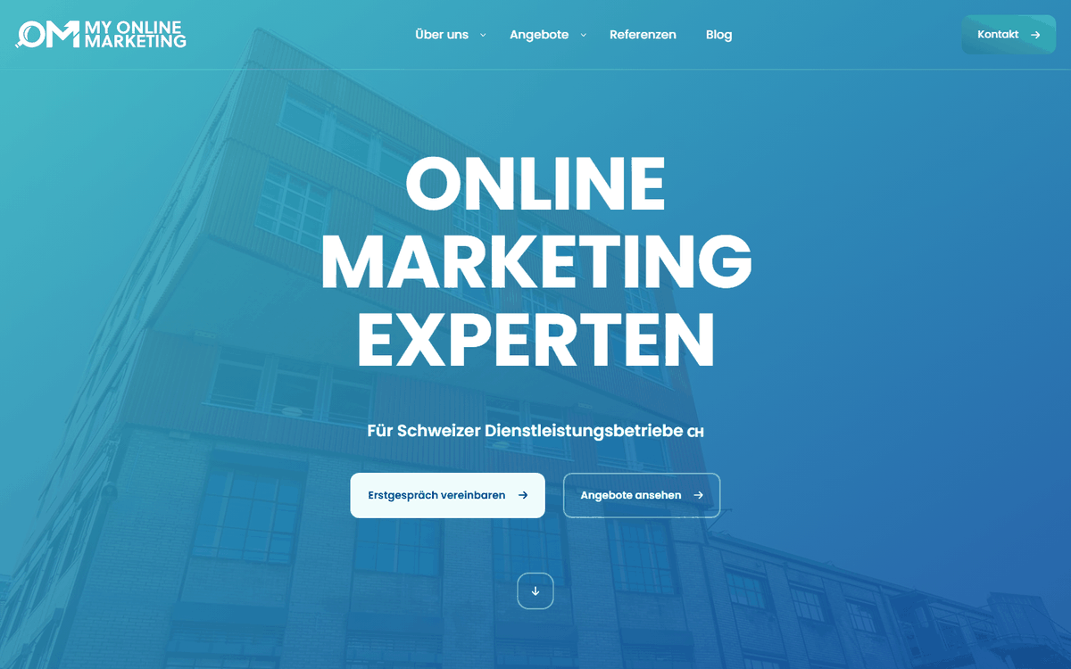 Startseite von My Online Marketing, SEO-Agentur in der Schweiz