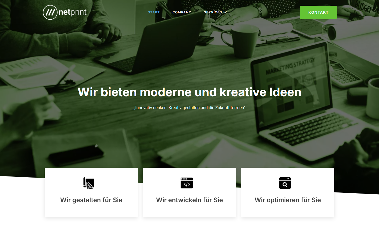 Startseite von Net und Print Verlag und Marketing GmbH, SEO-Agentur in Gelsenkirchen