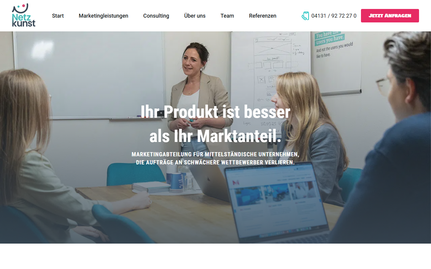 Startseite von Netzkunst24 Design- und Internetagentur GmbH, SEO-Agentur in Lüneburg