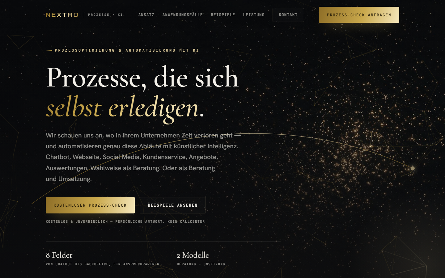 Startseite von NexTao GmbH, KI-Beratung in Düsseldorf