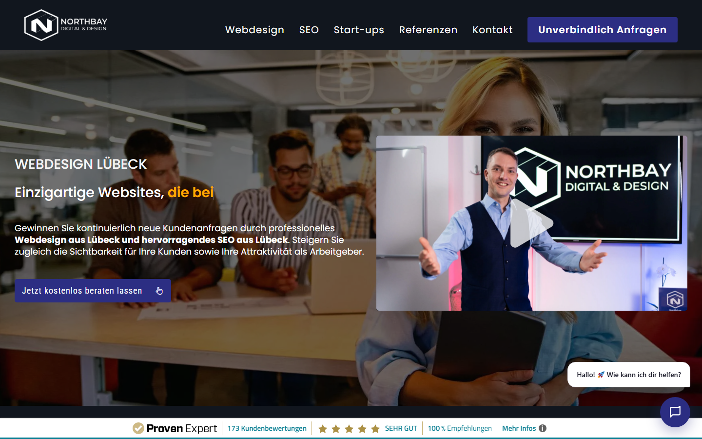 Startseite von Northbay Digital & Design GbR, SEO-Agentur in Lübeck