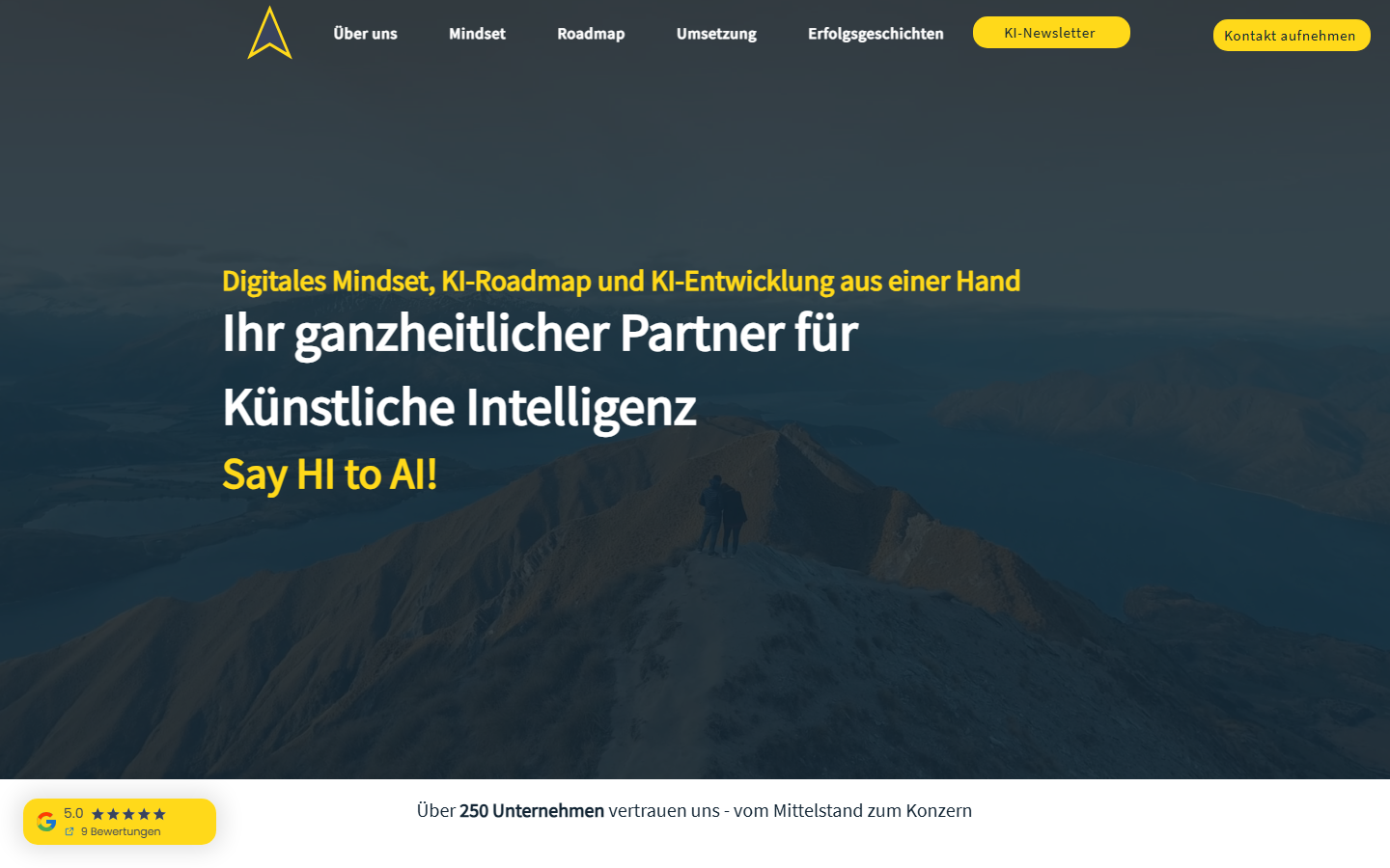 Startseite von ONESTOPTRANSFORMATION, KI-Beratung in Nürnberg