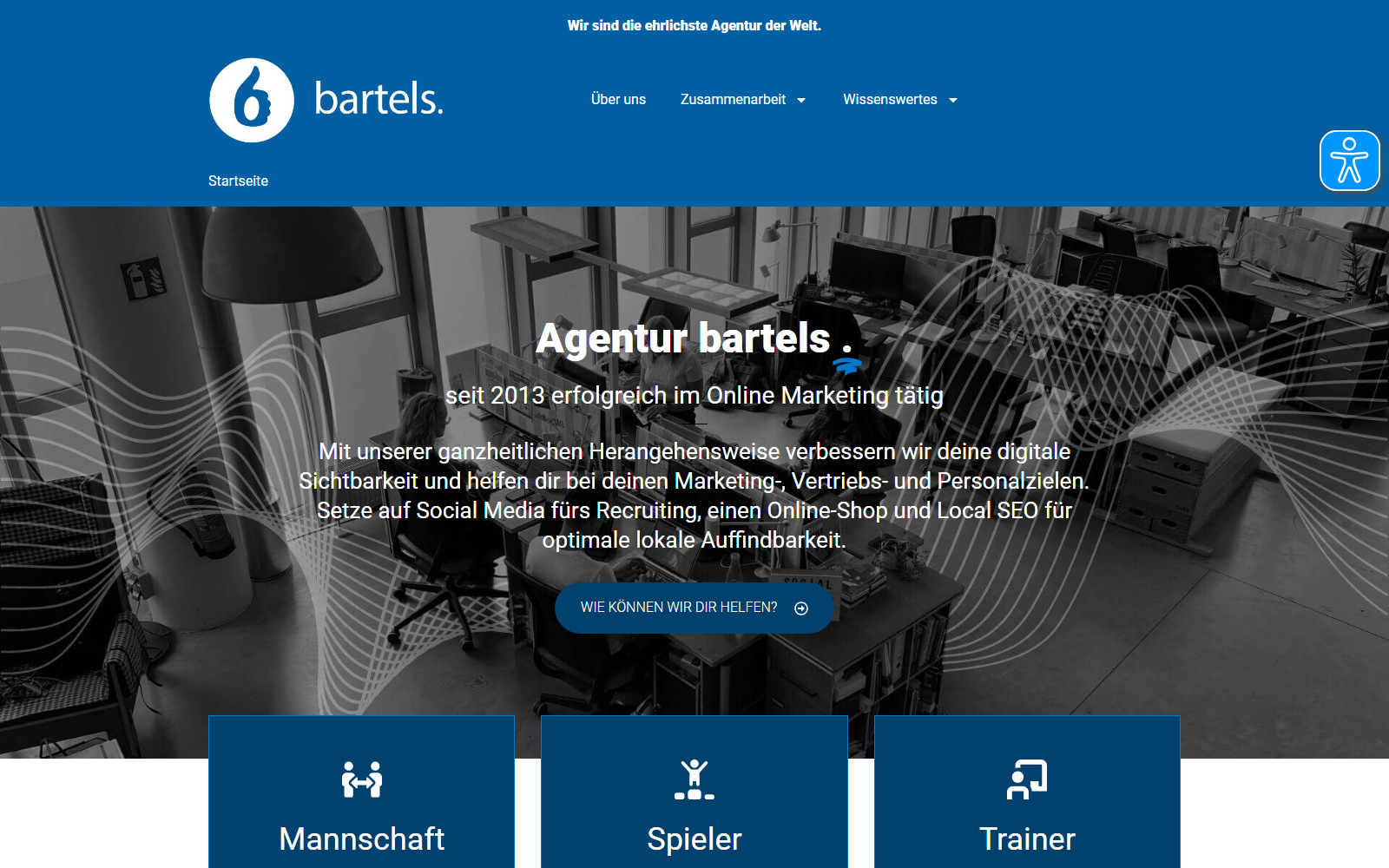 Startseite von Online Marketing Agentur bartels., SEO-Agentur in Wolfsburg
