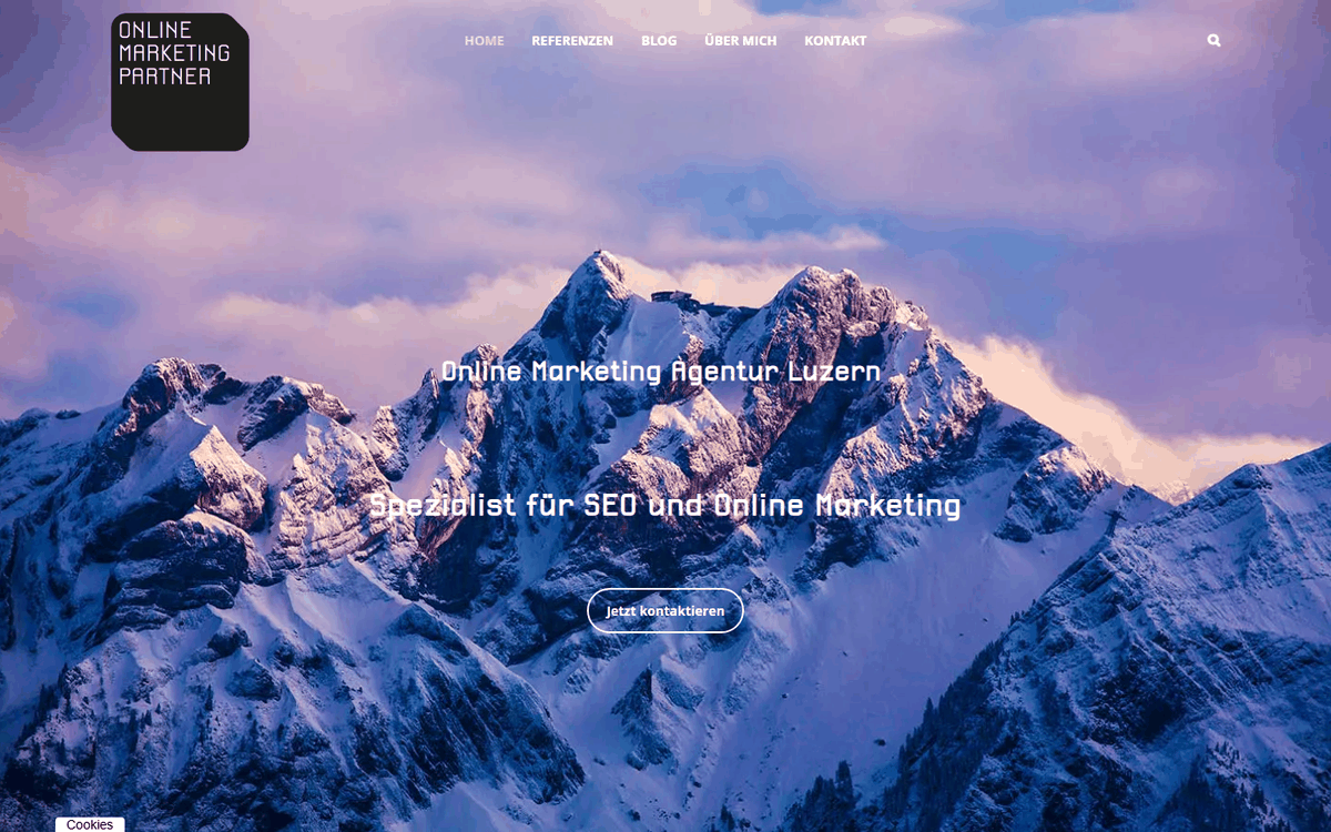 Startseite von Online Marketing Partner GmbH, SEO-Agentur in der Schweiz