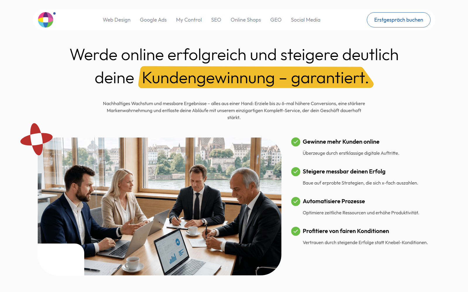 Startseite von OnlineOptimierung, SEO-Agentur in Basel