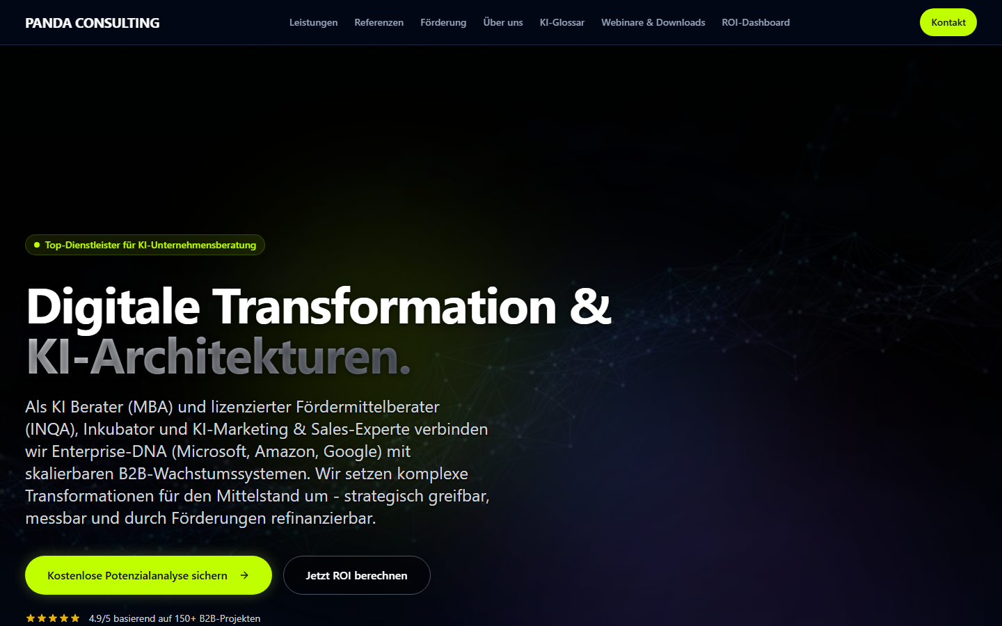 Startseite von PANDA CONSULTING, KI-Agentur in Bayern