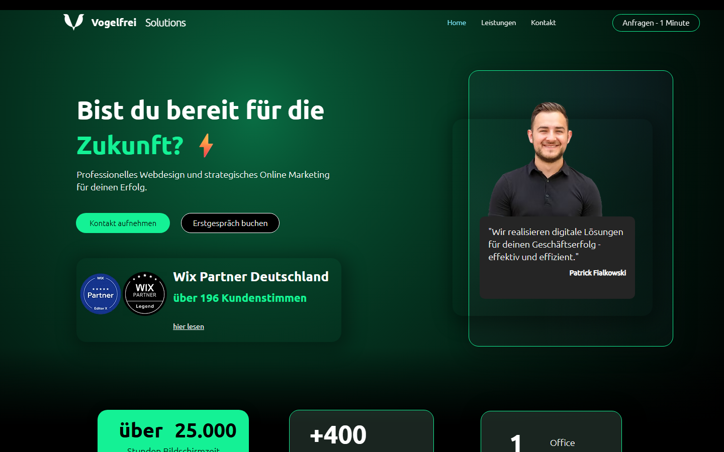 Startseite von Patrick Fialkowski, SEO-Agentur in Saarbrücken