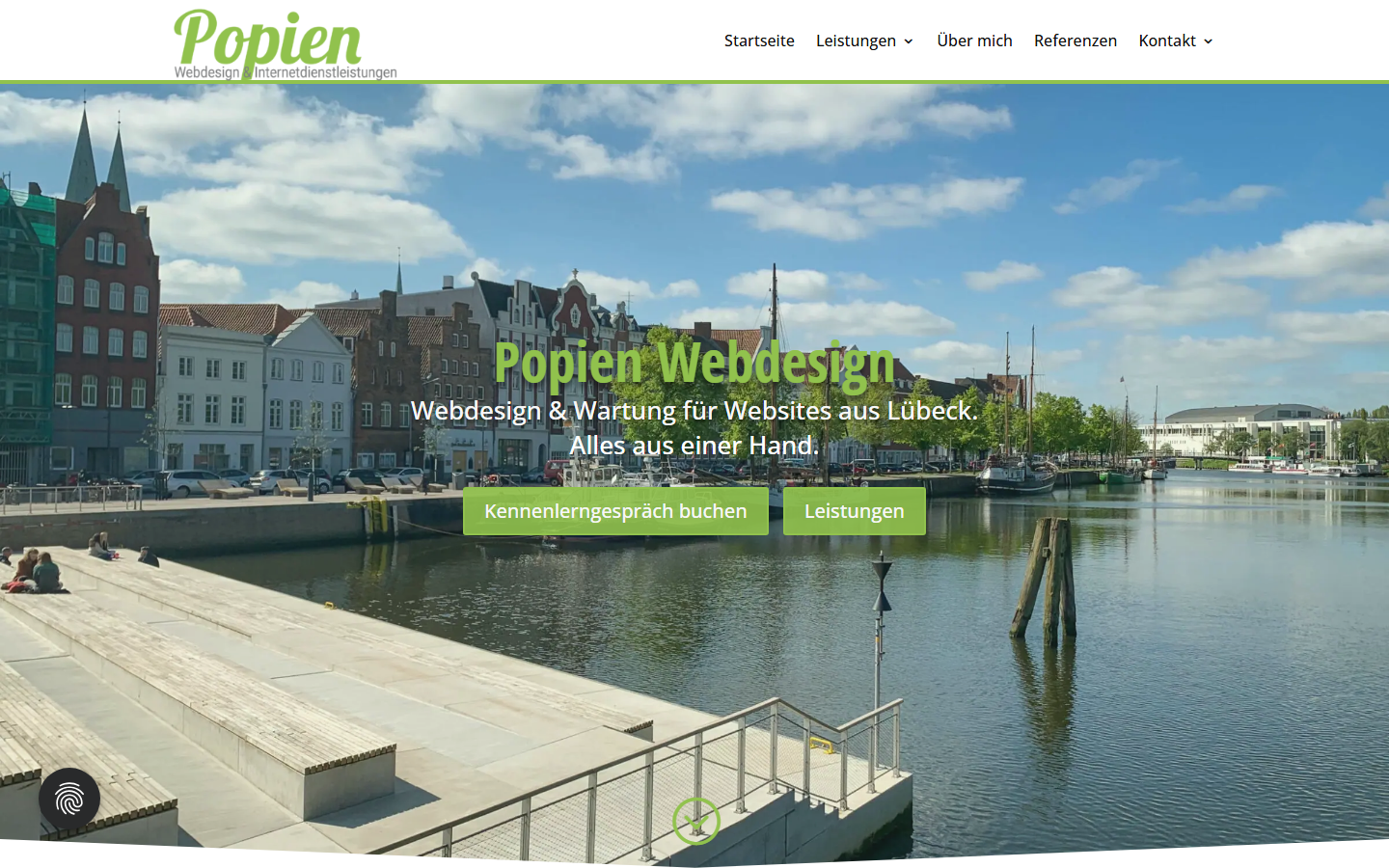 Startseite von Popien Webdesign, SEO-Agentur in Lübeck