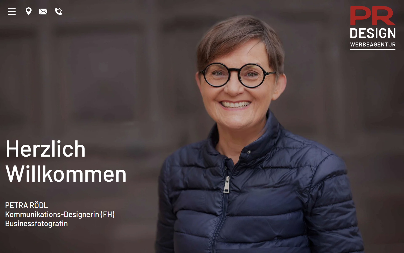 Startseite von PR|DESIGN – Websites & Werbeagentur Petra Rödl, SEO-Agentur in Ingolstadt