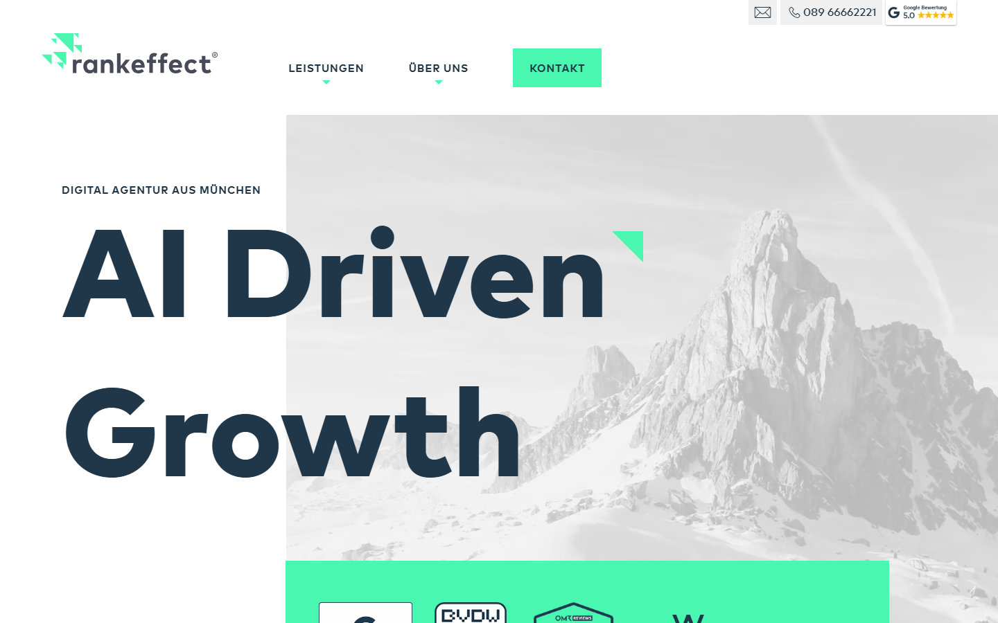 Startseite von rankeffect digital GmbH, SEO-Agentur in Bayern