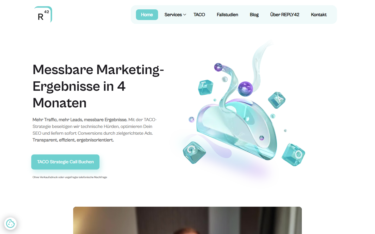 Startseite von REPLY42, SEO-Agentur in Lüneburg
