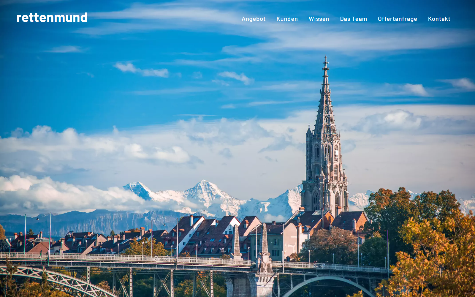 Startseite von Rettenmund Solutions, SEO-Agentur in Bern
