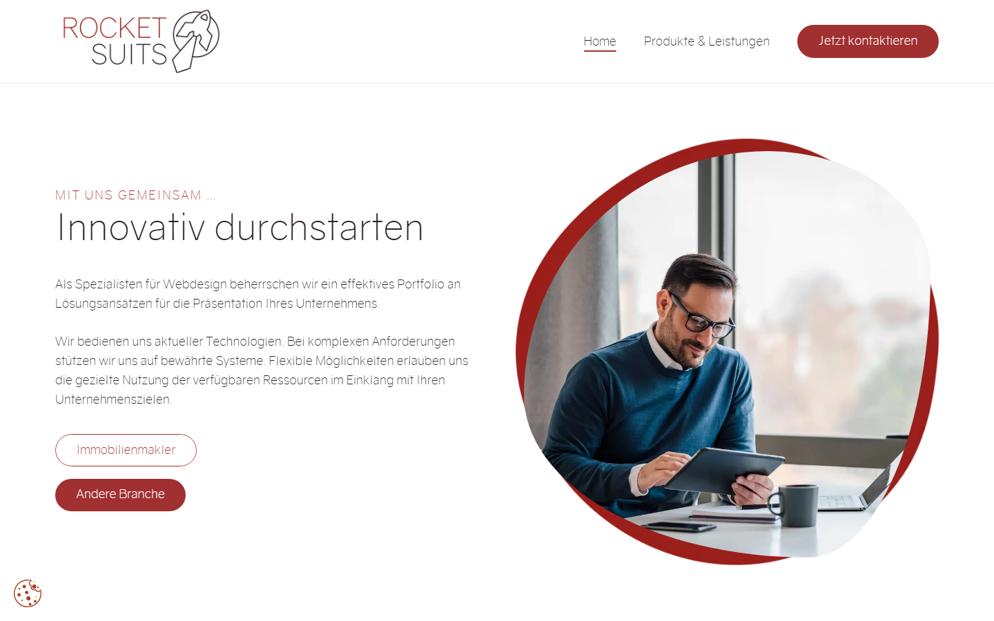 Startseite von rocketsuits, SEO-Agentur in Rheinland-Pfalz