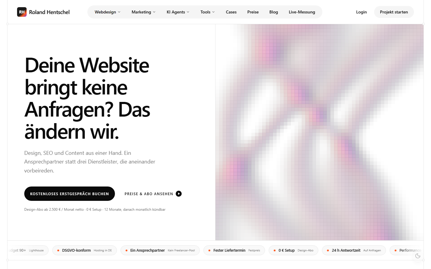 Startseite von Roland Hentschel, SEO-Agentur in Herne