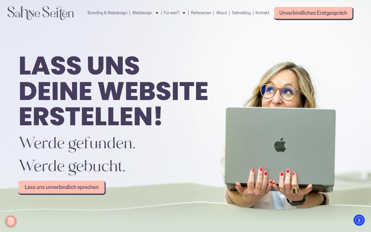 Startseite von SahneSeiten, SEO-Agentur in Duisburg