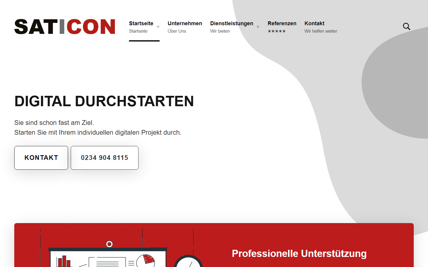 Startseite von Saticon GmbH, SEO-Agentur in Bochum