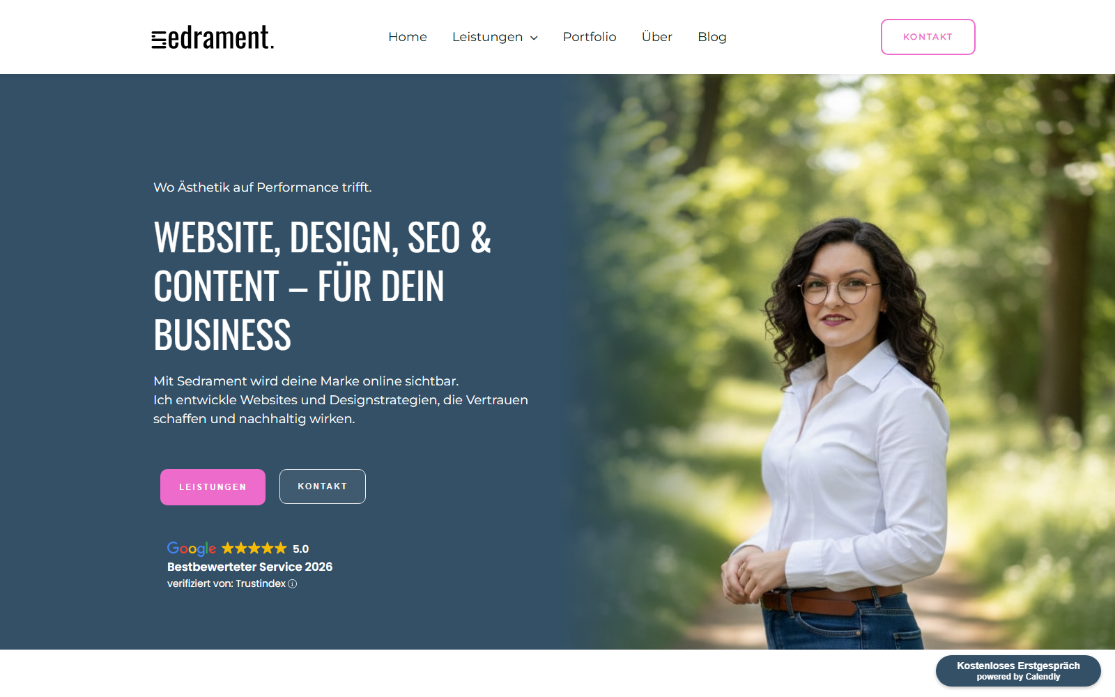 Startseite von Sedrament (Seda Öztürk), SEO-Agentur in Mannheim