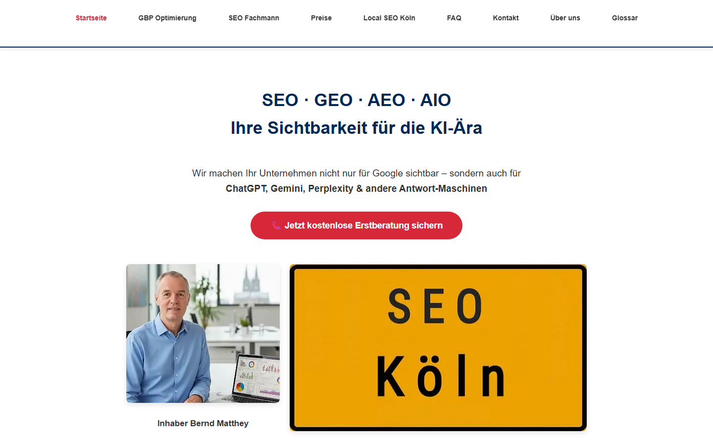 Startseite von Seite1SEO Köln, SEO-Agentur in Mülheim
