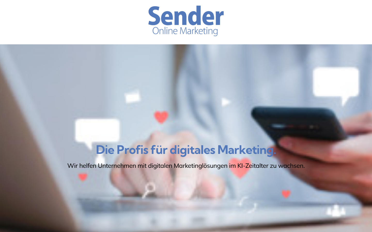 Startseite von Sender Online Marketing GmbH, SEO-Agentur in Kaiserslautern