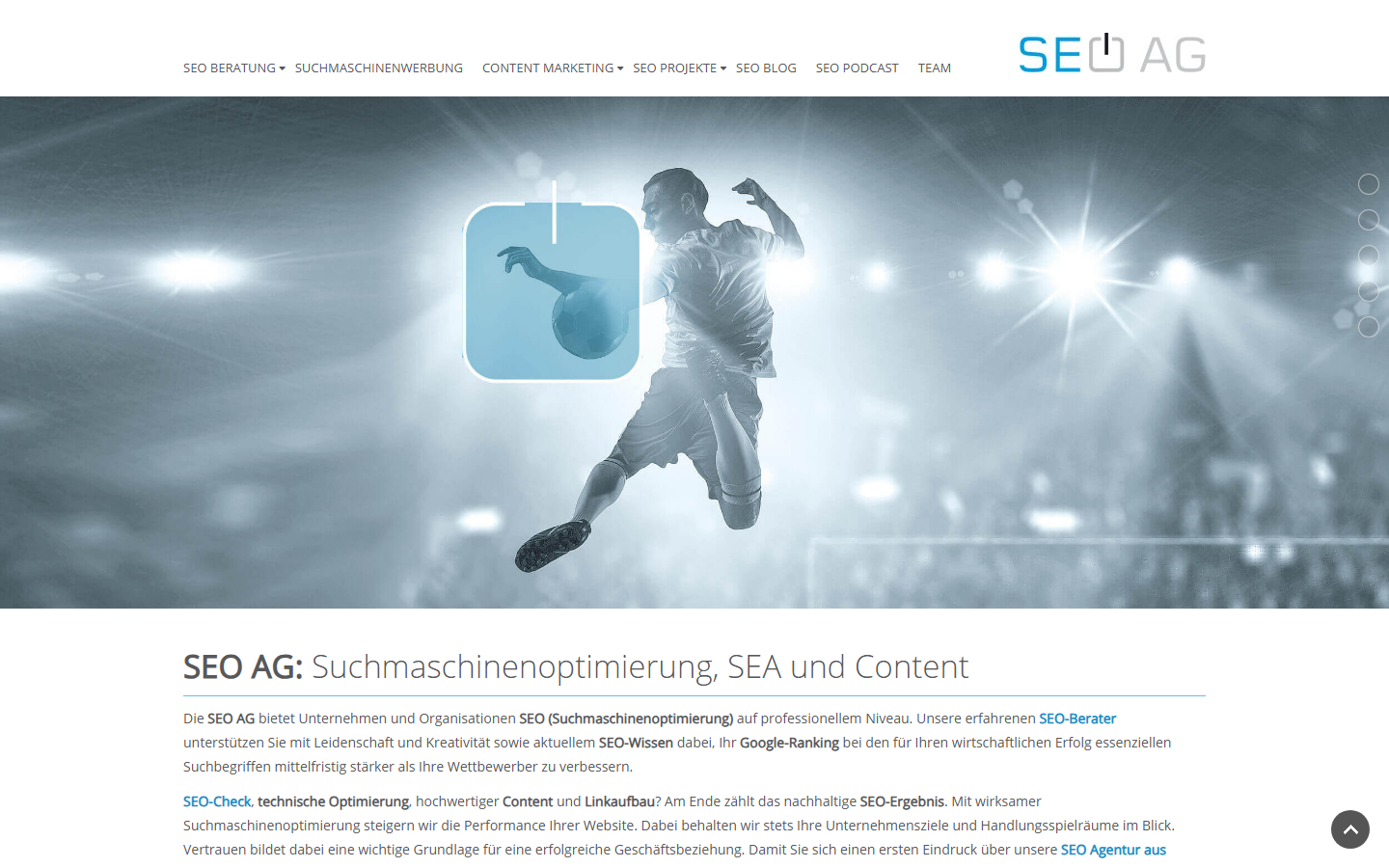 Startseite von SEO AG, SEO-Agentur in Darmstadt