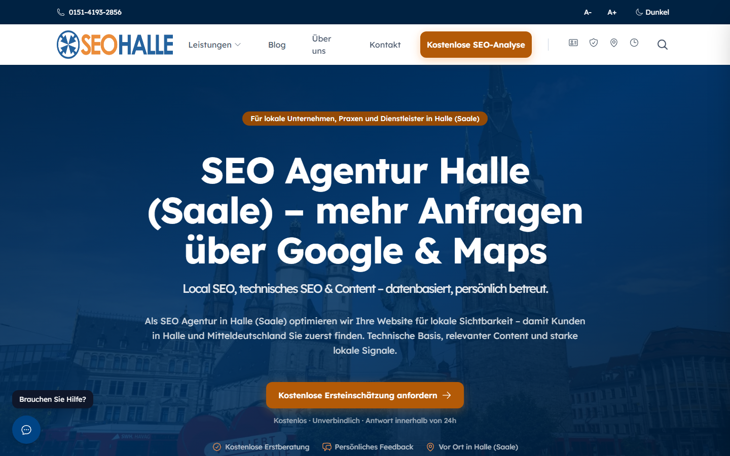 Startseite von SEO Halle, SEO-Agentur in Halle