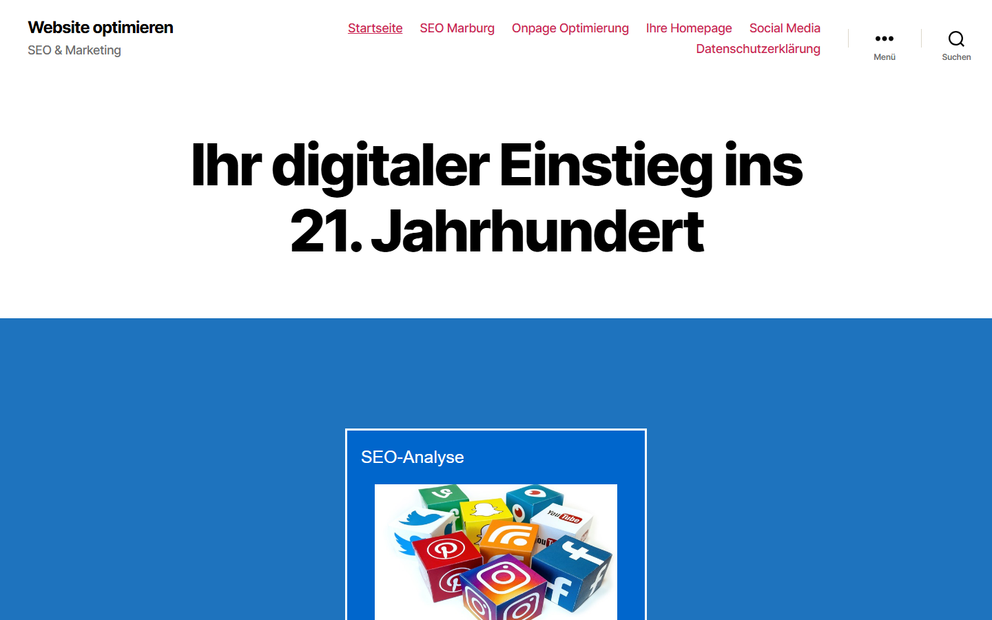 Startseite von Seo Marburg - Agentur Nemitz, SEO-Agentur in Marburg