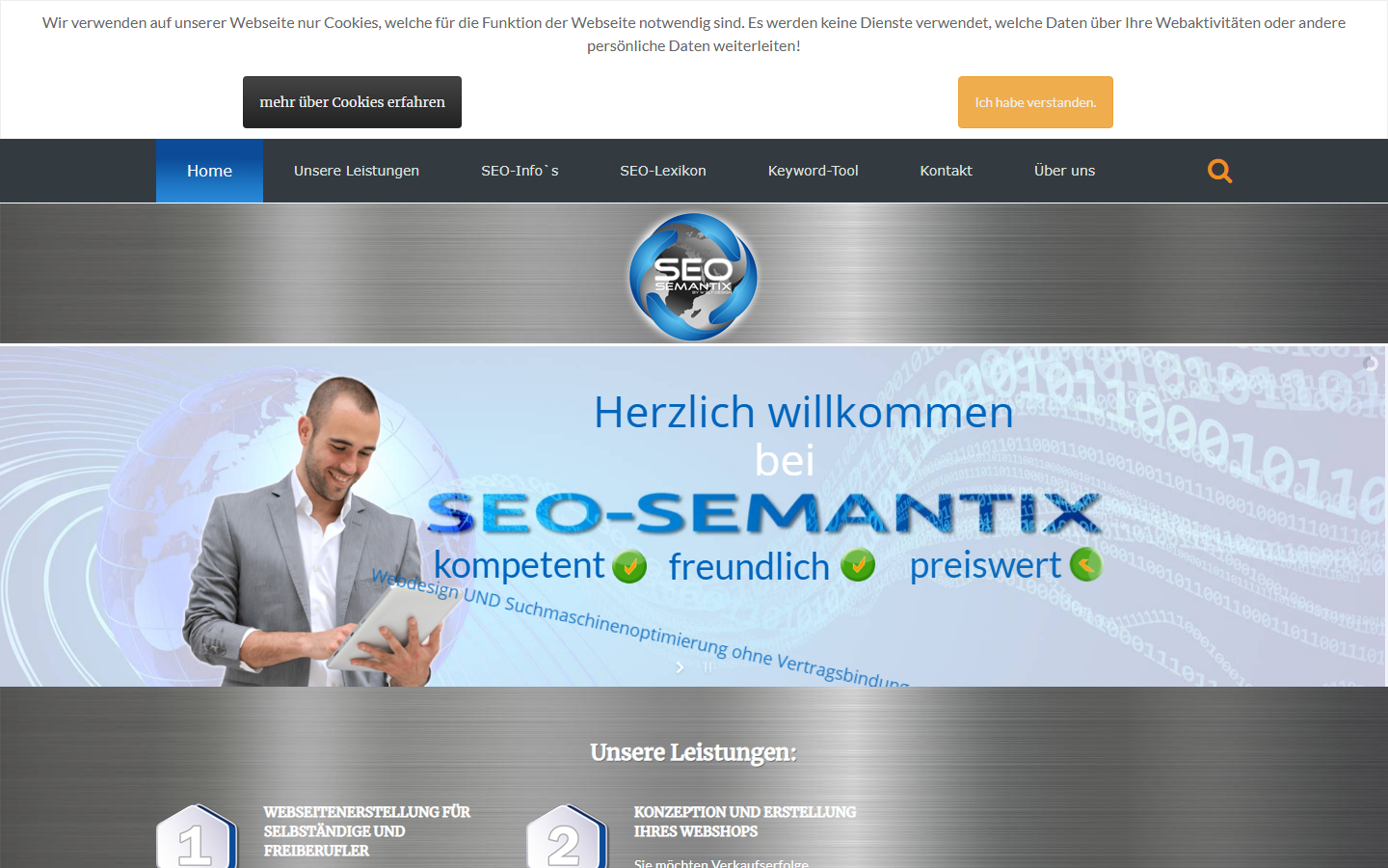 Startseite von Seo-Semantix, SEO-Agentur in Zwickau