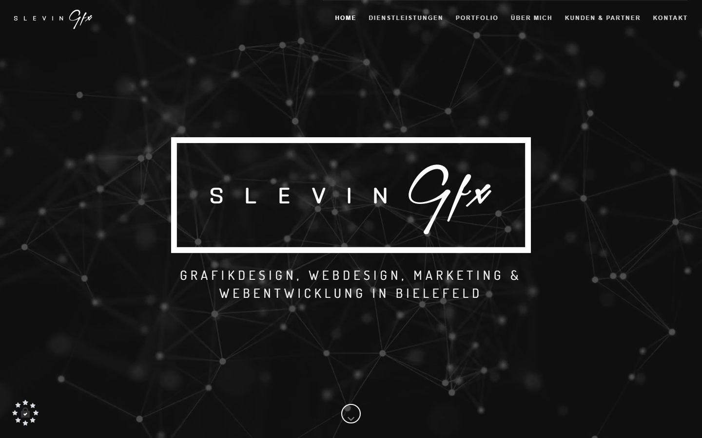 Startseite von Slevin GFX, SEO-Agentur in Bielefeld