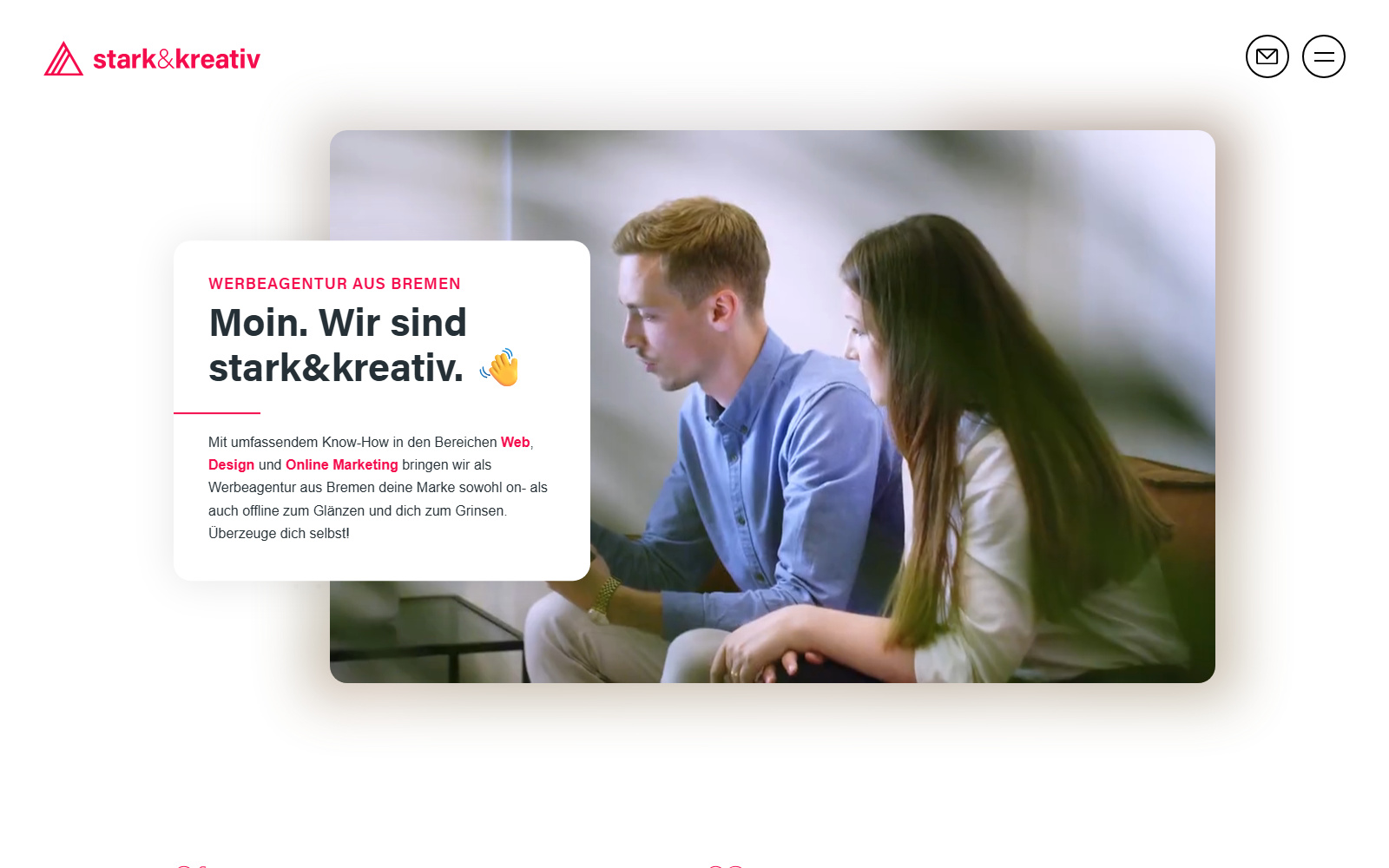 Startseite von stark&kreativ Kristo und Eberhard GbR, SEO-Agentur in Bremen