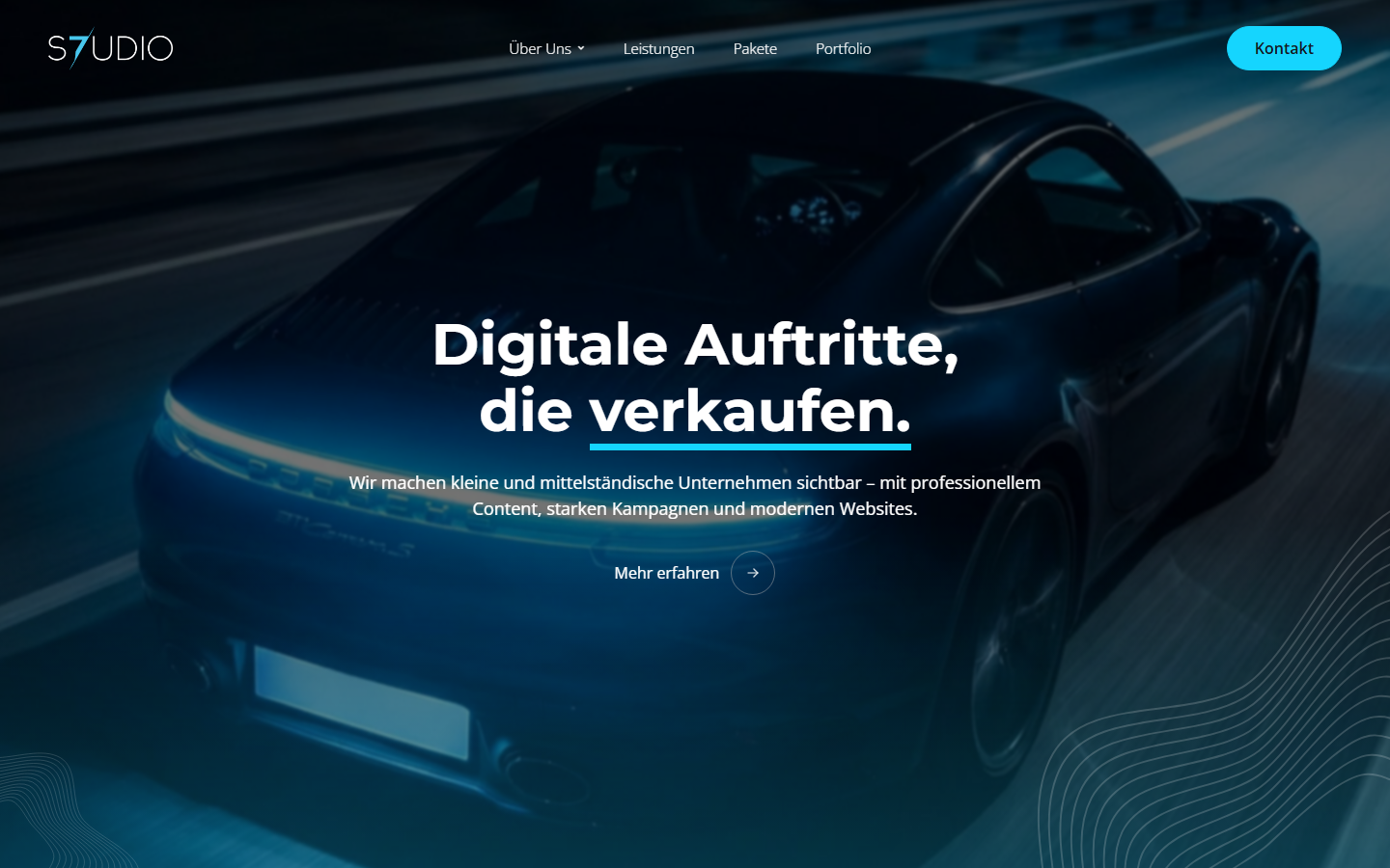 Startseite von Studio Seven, SEO-Agentur in Neumünster