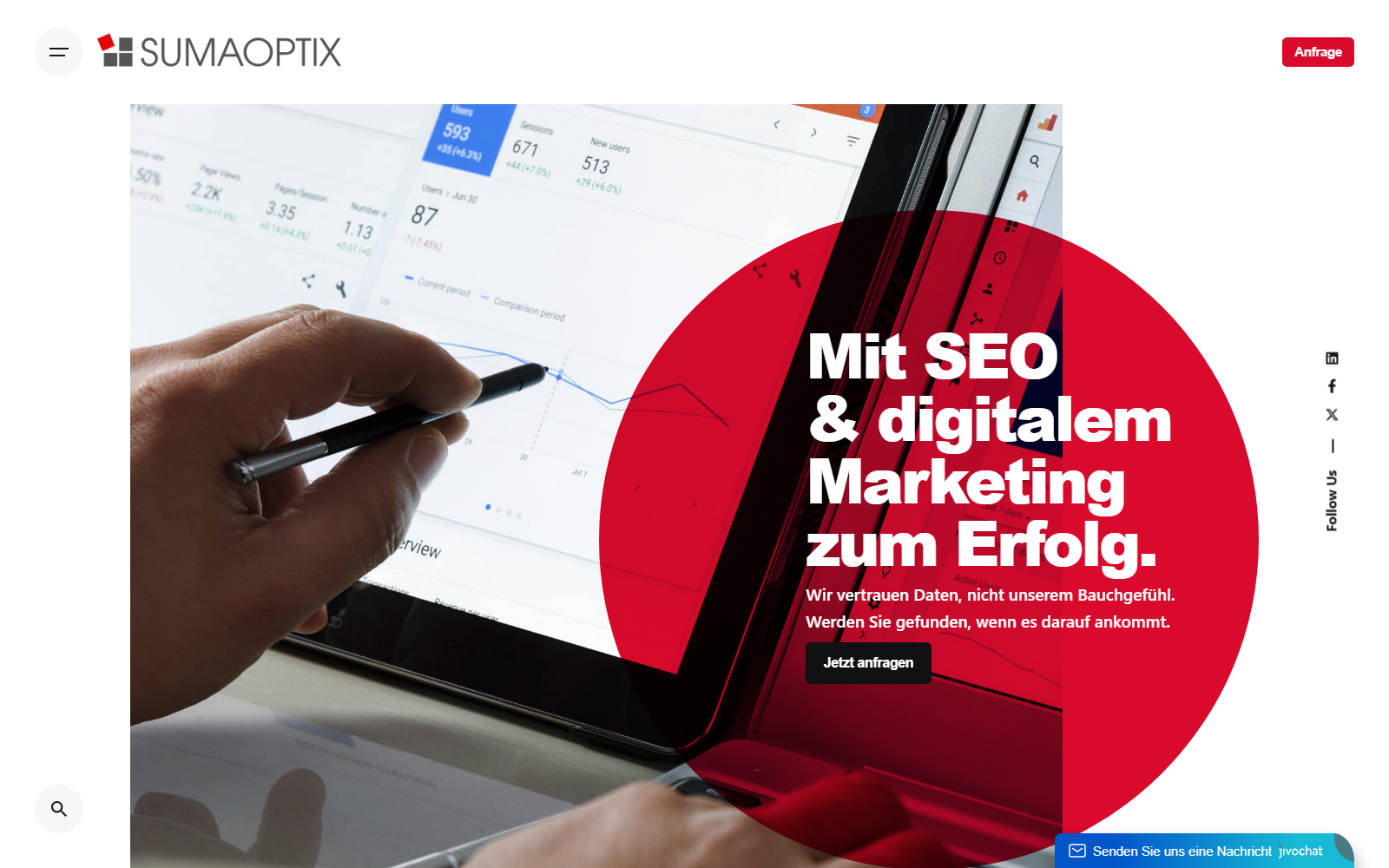 Startseite von Sumaoptix GmbH, SEO-Agentur in Bremen