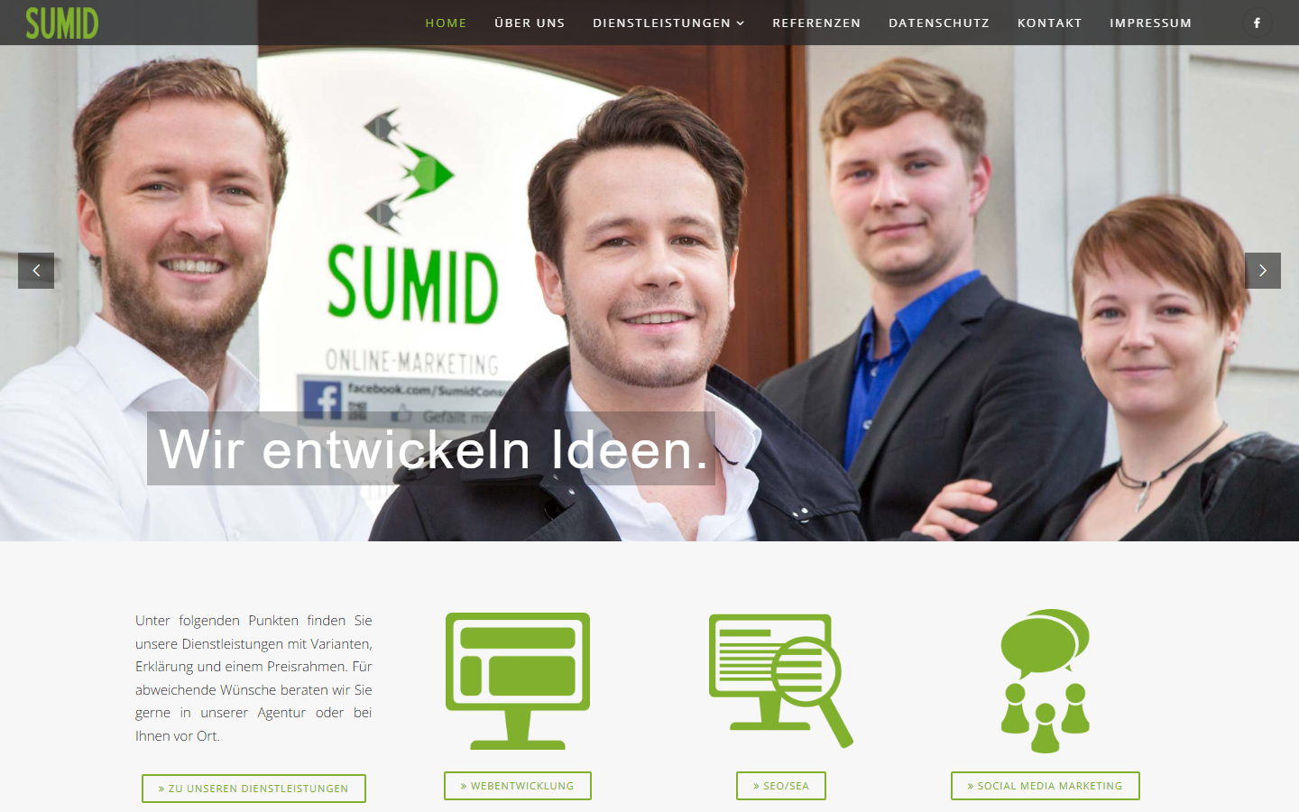 Startseite von Sumid Consult, SEO-Agentur in Brandenburg