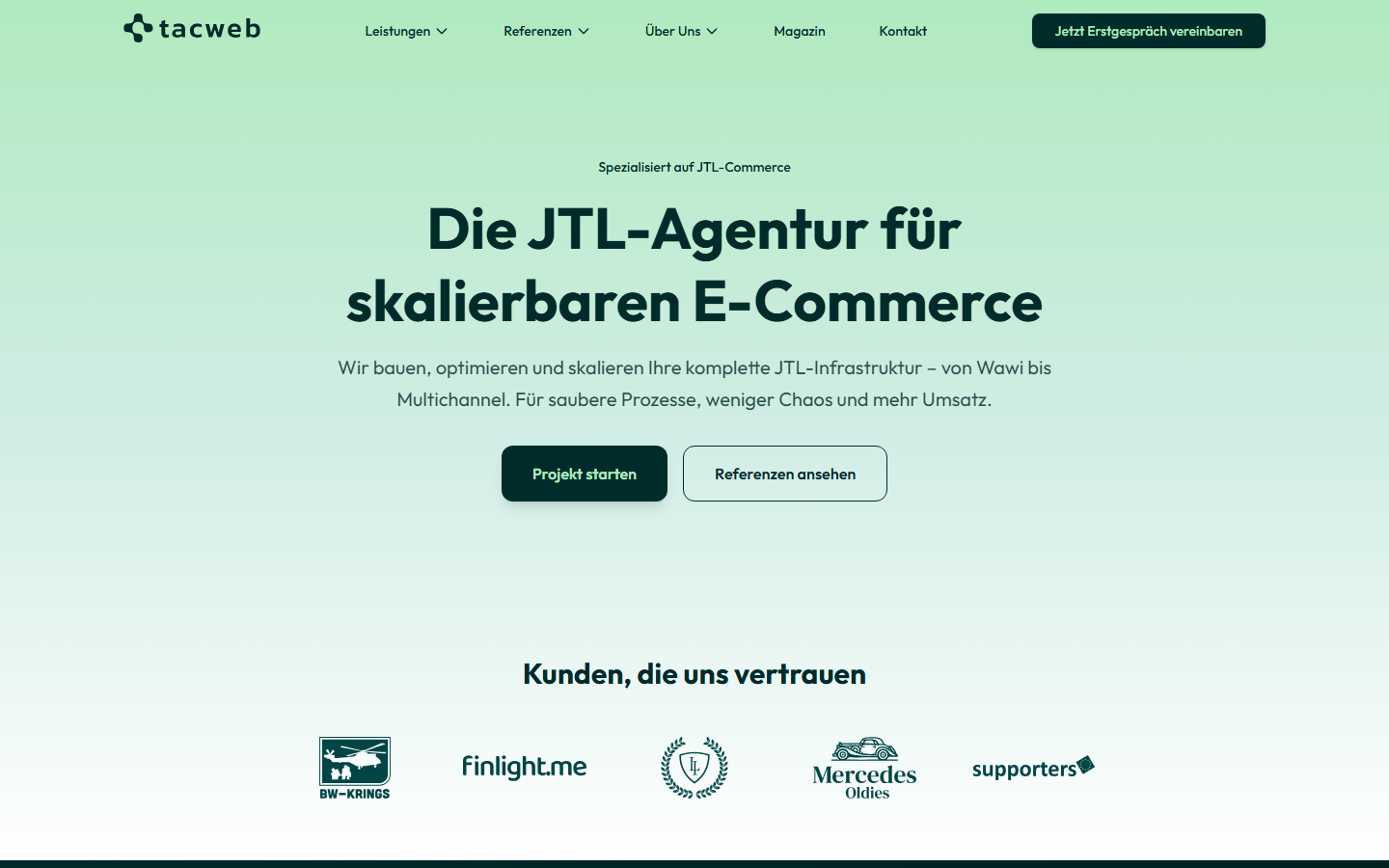 Startseite von Tacweb, SEO-Agentur in Ludwigshafen