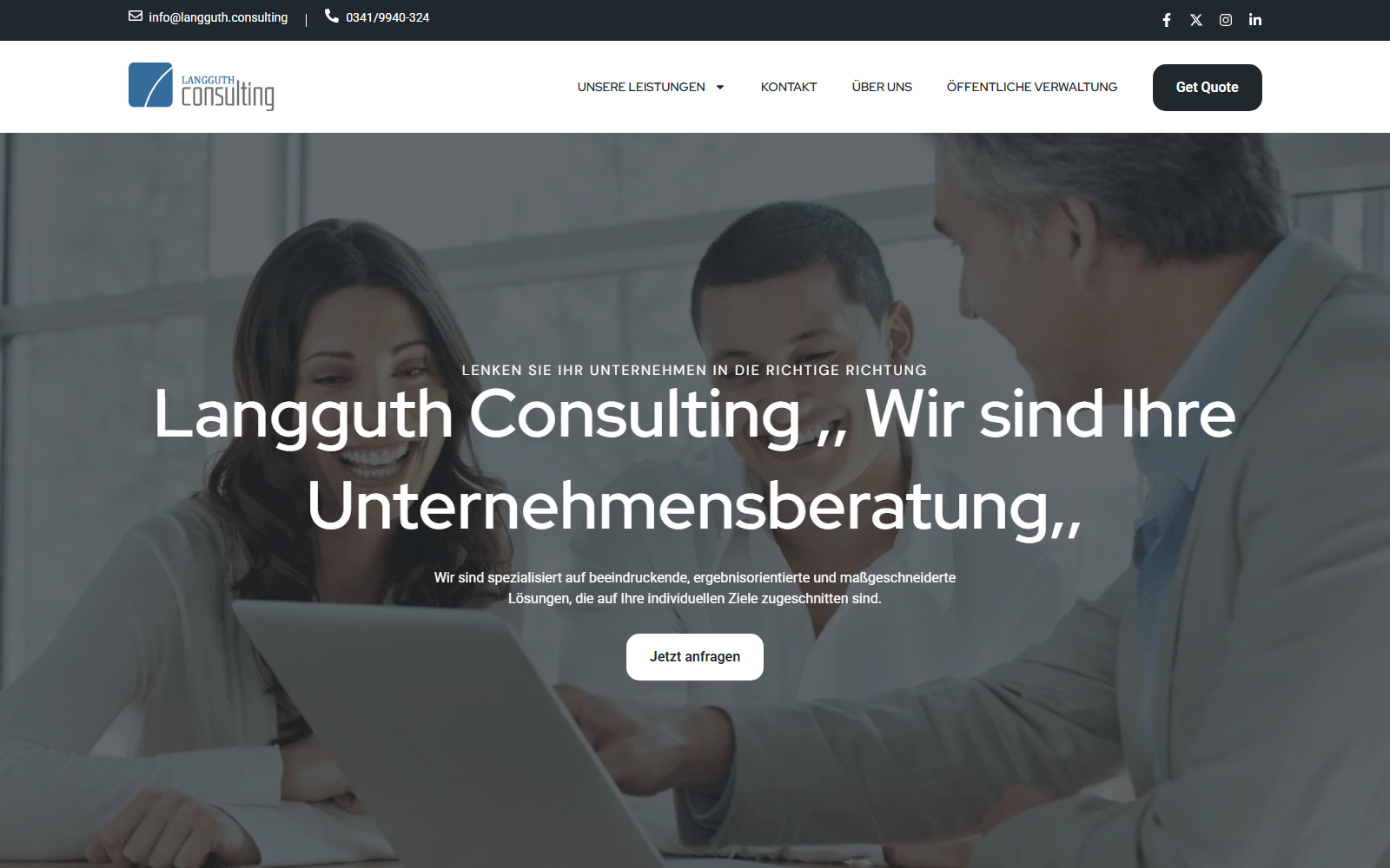 Startseite von Langguth GmbH, SEO-Agentur in Leipzig