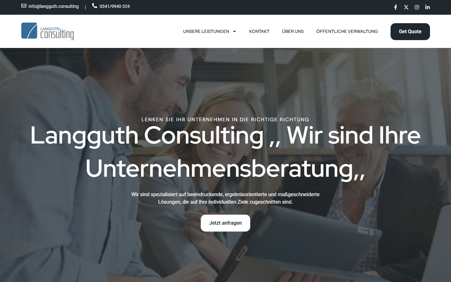 Startseite von Langguth GmbH, SEO-Agentur in Sachsen