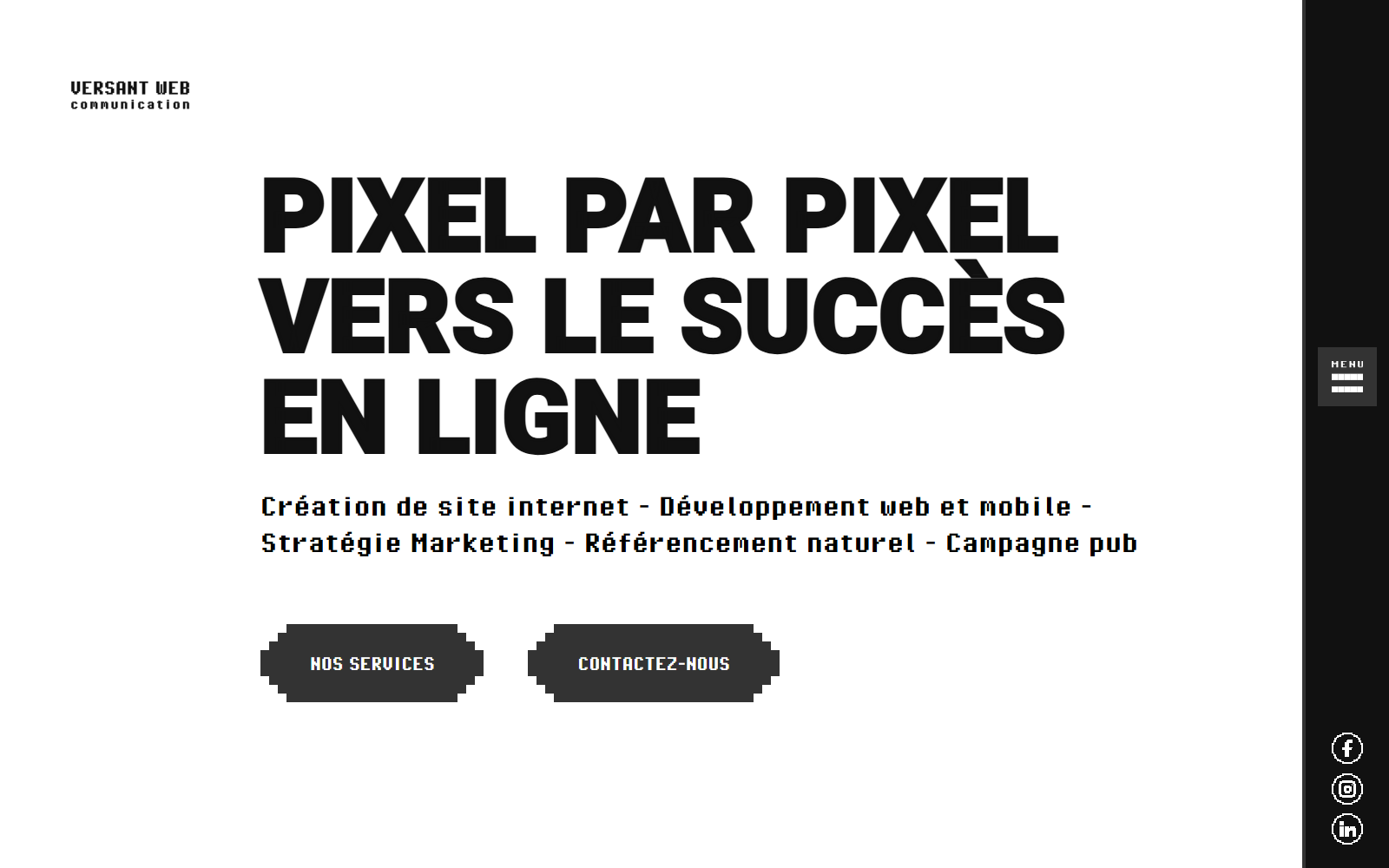 Startseite von Versant Web Communication, SEO-Agentur in Lausanne