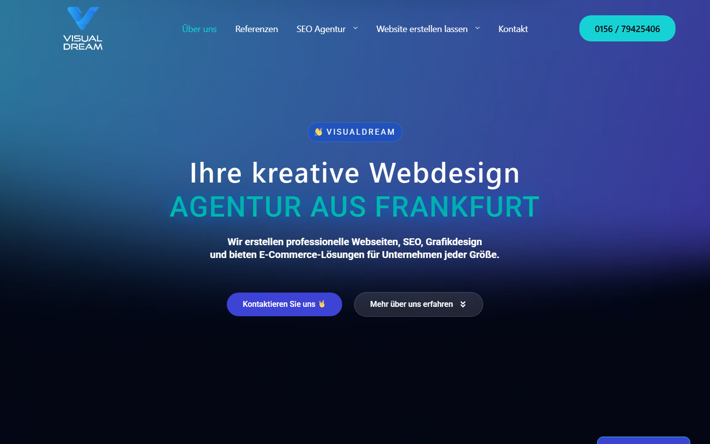 Startseite von Visual Dream (Inhaber: Marco Willand), SEO-Agentur in Hessen