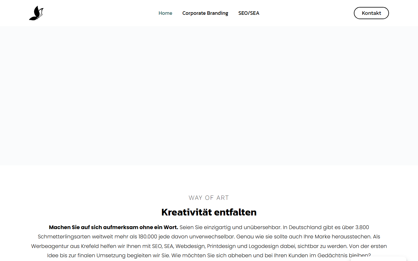Startseite von Way of Art, SEO-Agentur in Krefeld