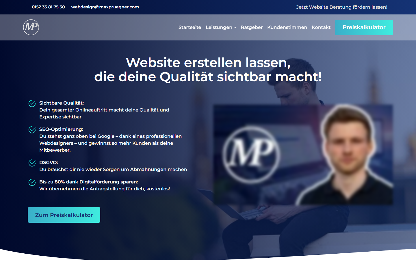 Startseite von MP-Webdesign Linda Schneider, SEO-Agentur in Sachsen