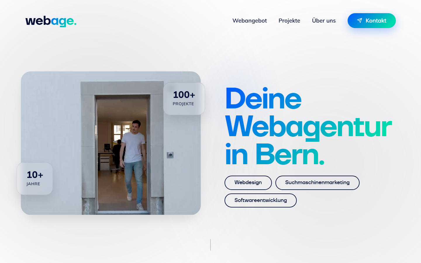 Startseite von webage gmbh, SEO-Agentur in Bern