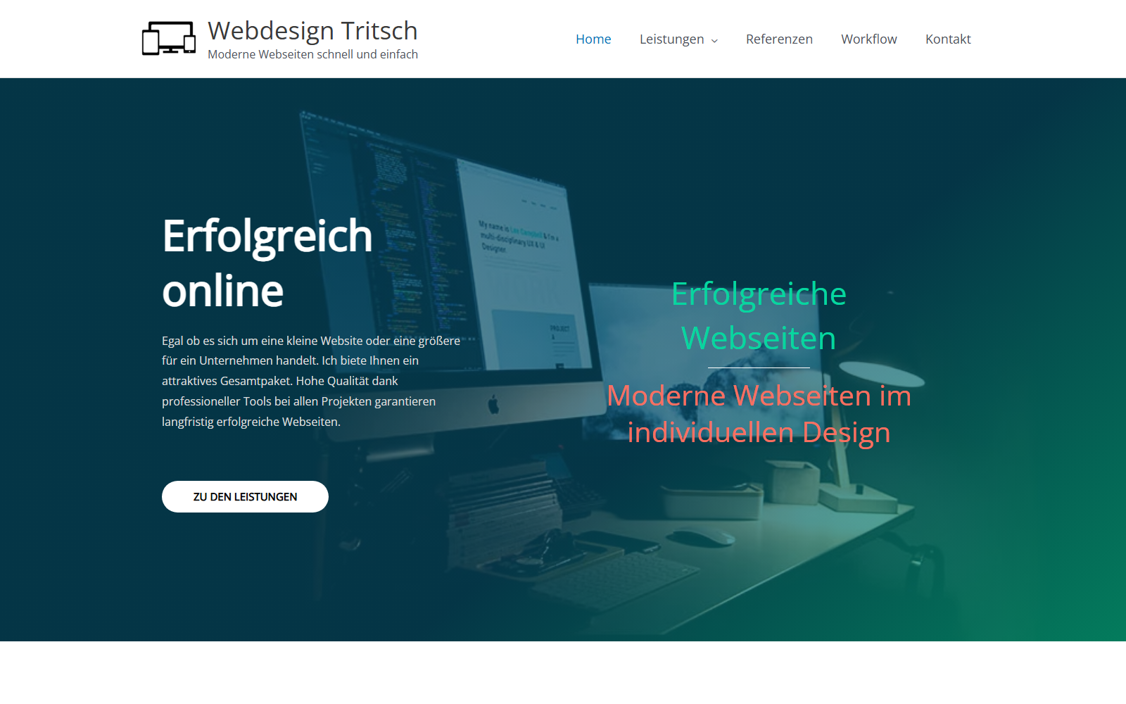 Startseite von Webdesign-Tritsch, SEO-Agentur in Karlsruhe