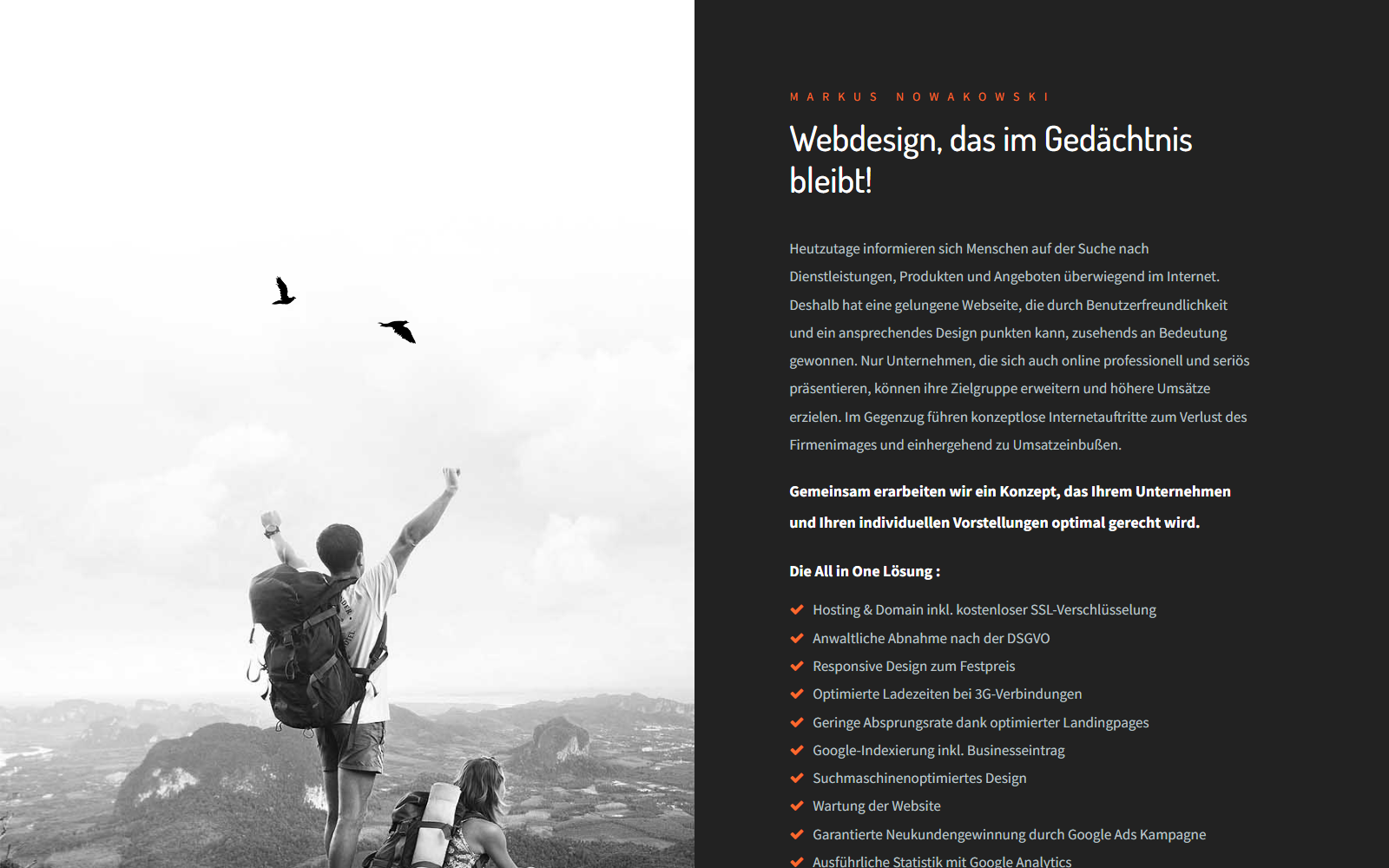 Startseite von Webdesign & Online Marketing von 𝗠𝗔𝗥𝗞𝗨𝗦 𝗡𝗢𝗪𝗔𝗞𝗢𝗪𝗦𝗞𝗜, SEO-Agentur in Hagen