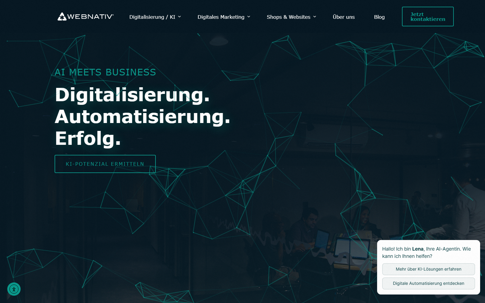 Startseite von webnativ, SEO-Agentur in Braunschweig