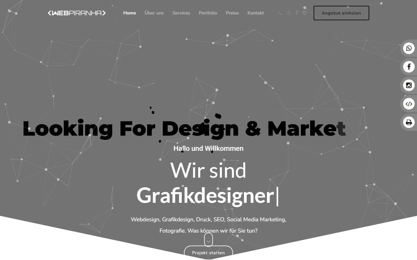 Startseite von WebPiranha GmbH, SEO-Agentur in Glarus