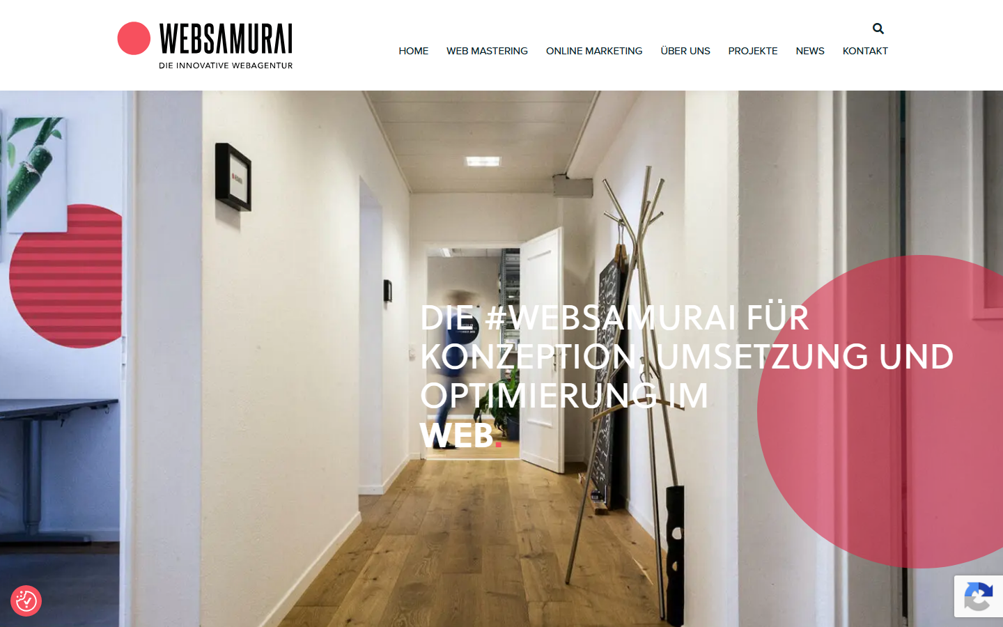 Startseite von WEBSAMURAI AG, SEO-Agentur im Aargau