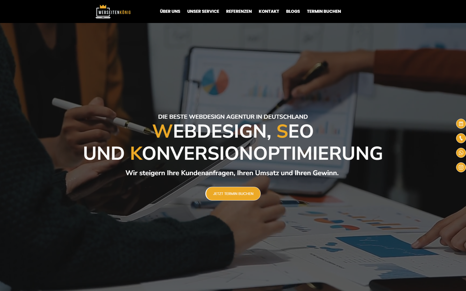 Startseite von Webseitenkönig - Webdesign- und Marketingagentur - Inhaber: Semih Özbay, M.A., SEO-Agentur in Köln