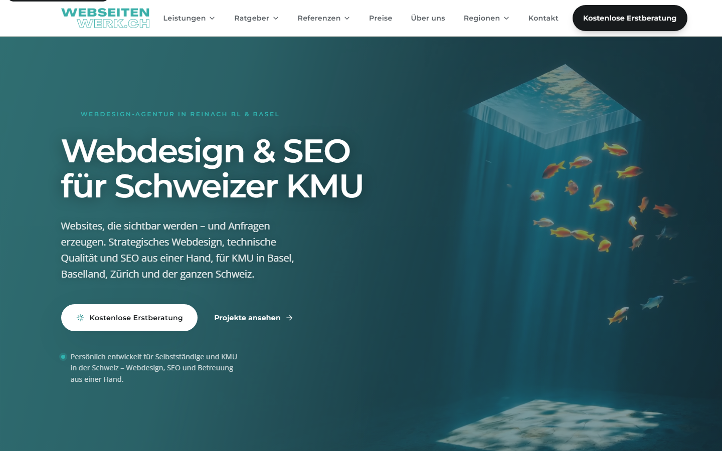 Startseite von Webseitenwerk, SEO-Agentur in Aargau